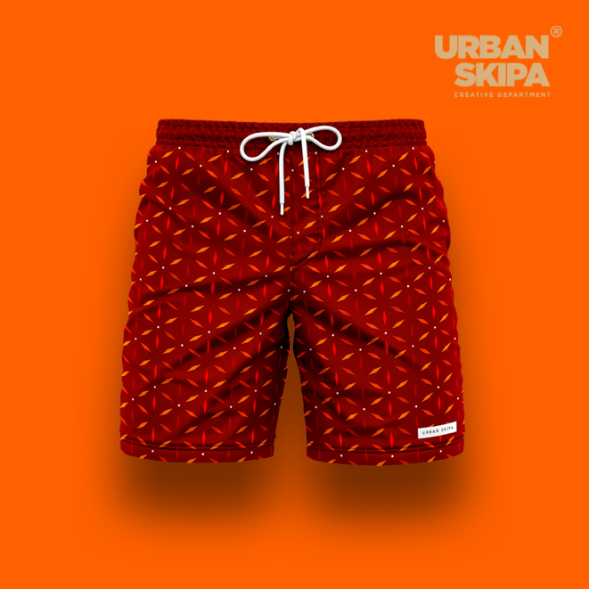 Summer Shorts - Maroon Stars