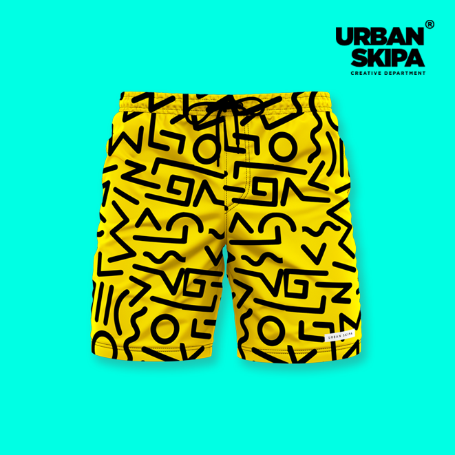 Summer Shorts - Yellow Shapes