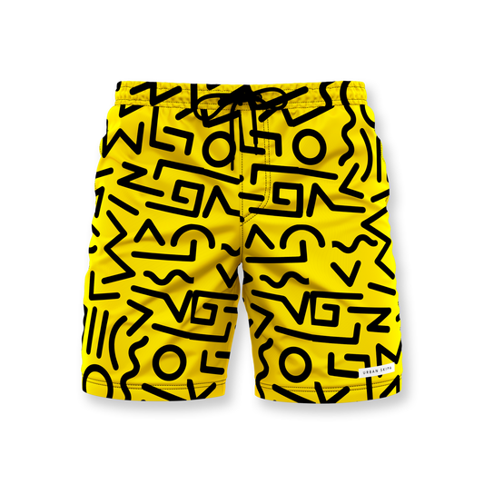 Summer Shorts - Yellow Shapes