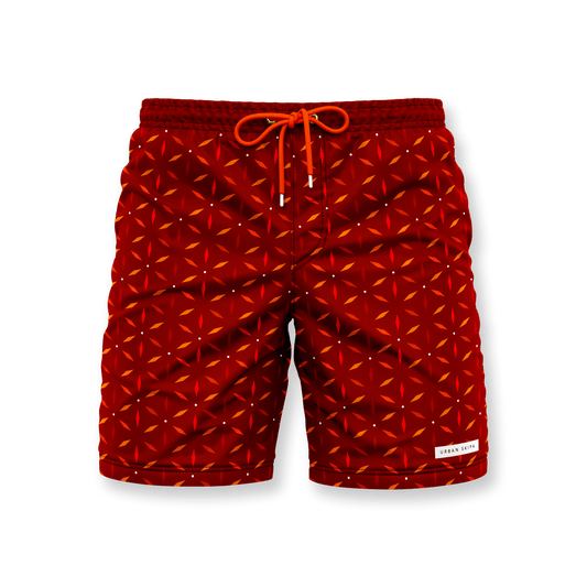 Summer Shorts - Maroon Stars